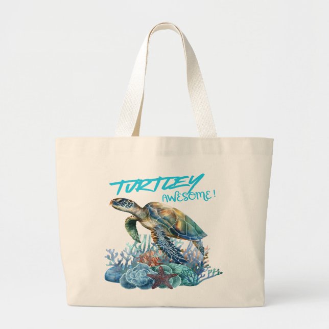 Schildkröten-Tasche Jumbo Stoffbeutel (Vorne)