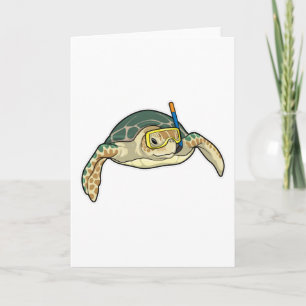 Schildkröten-Taucher-Snorkel Karte
