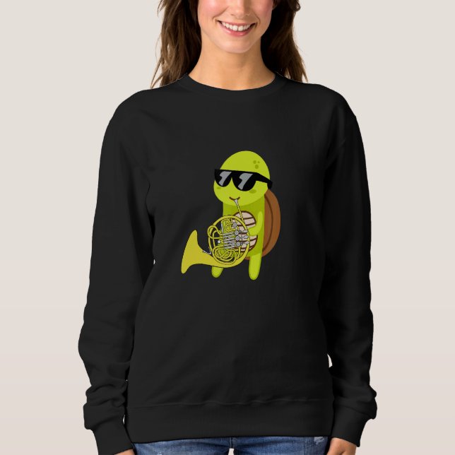 Schildkröten tragen eine Sonnenbrille und spielen  Sweatshirt (Vorderseite)