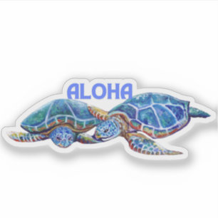 Schildkröten umarmt Aloha Hawaiian Sticker