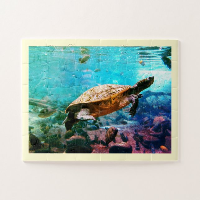 Schildkröten und Fische Puzzle (Horizontal)