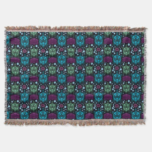 Schildkröten- und Lotusblumen-Muster Decke