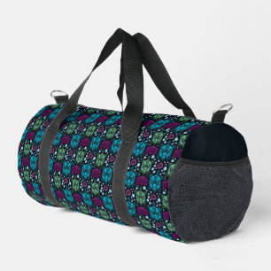 Schildkröten- und Lotusblumen-Muster  Duffle Bag