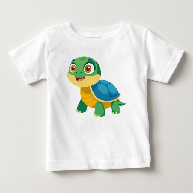 Schildkröten und Muschel Baby T-shirt (Vorderseite)