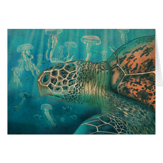 Schildkröten und Quallen (Vorderseite (Horizontal))