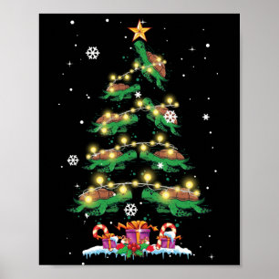 Schildkröten Weihnachtsbaum Meeresschildkröte Love Poster
