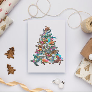 Schildkröten-Weihnachtsbaum-Ornament Xmas-Baumspit Karte