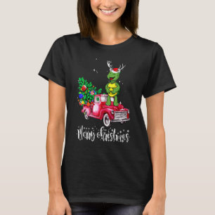 Schildkröten-Weihnachtsfahrt-Roter LKW T-Shirt