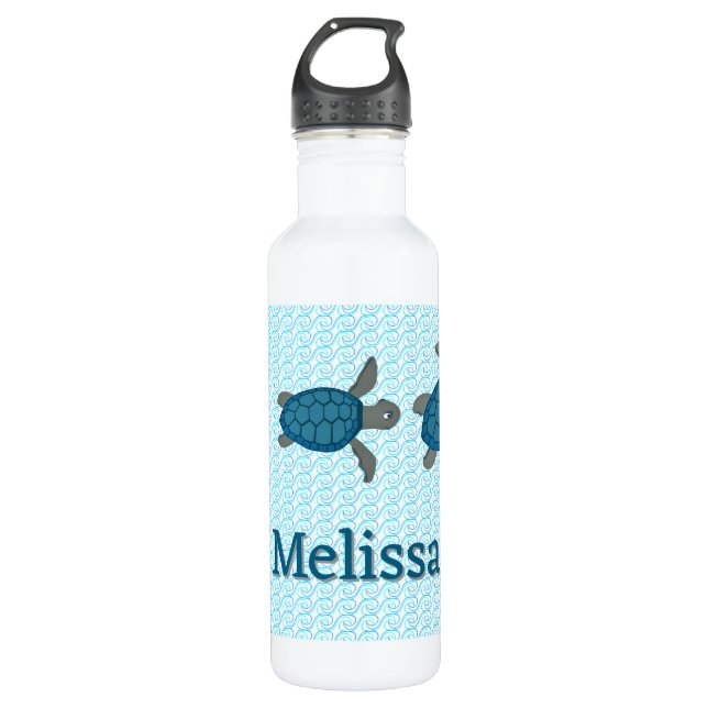 Schildkrötendesign Edelstahlflasche (Vorderseite)
