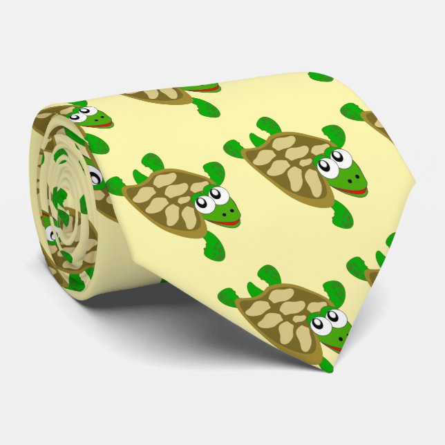 Schildkrötendesign Krawatte (Gerollt)