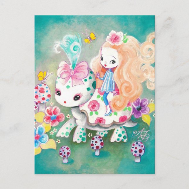 Schildkrötenfahrt Postkarte (Vorderseite)