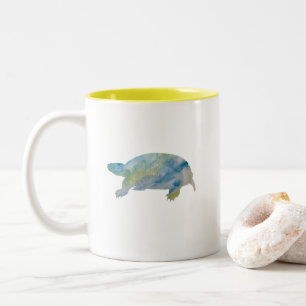 Schildkrötenfarbenmalerei Pastellfarben Tasse