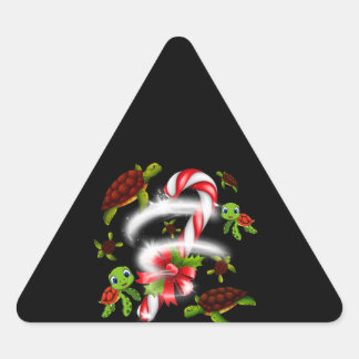 Schildkrötengift | Turtle Candy Sweet Christmas Dreieckiger Aufkleber