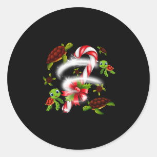Schildkrötengift   Turtle Candy Sweet Christmas Runder Aufkleber