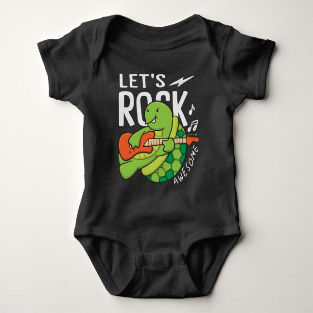 Schildkrötengitarre Baby Strampler (Vorderseite)