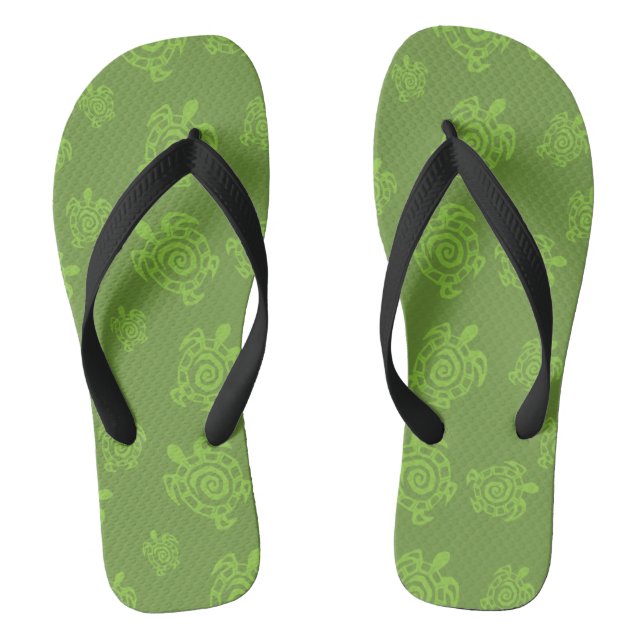 Schildkrötengrün Flip Flops (Fußbett)