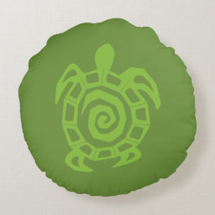 Schildkrötengrün Rundes Kissen