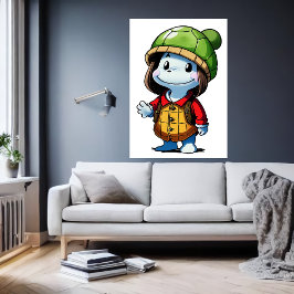 Schildkrötenhut | Art der AI Poster