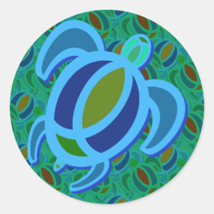 Schildkrötenkleber Runder Aufkleber