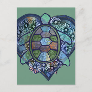 Schildkrötenliebe Postkarte