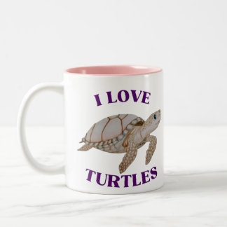 Schildkrötenliebe Zweifarbige Tasse