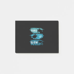 Schildkrötenliebhaber Nimm es langsam Post-it Klebezettel
