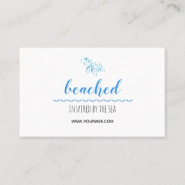 Schildkrötenlogo Beach Theme White Business Card Visitenkarte