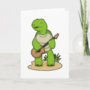 Schildkrötenmusiker Gitarrenmusik Karte