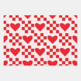 Schildkrötenmuster mit kleinen Quadraten Geschenkpapier Set