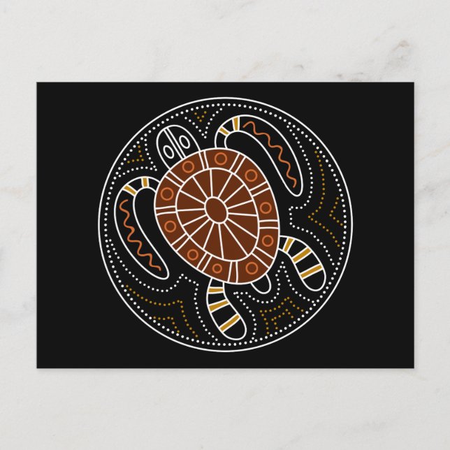 Schildkrötenmuster Postkarte (Vorderseite)