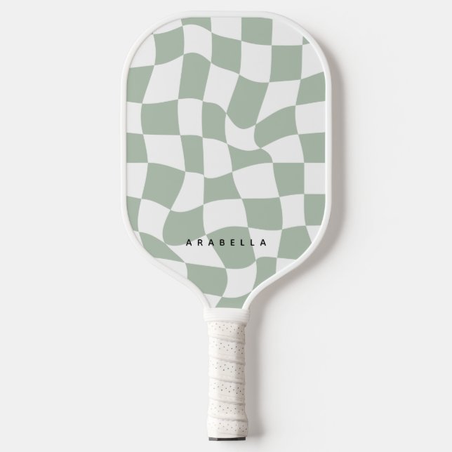 Schildkrötenpaddel mit grüner Warntafel Pickleball Schläger (Vorderseite)