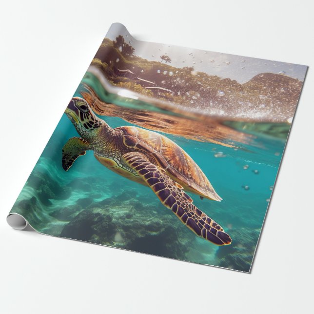 Schildkrötenpapier Geschenkpapier (Ungerollt)