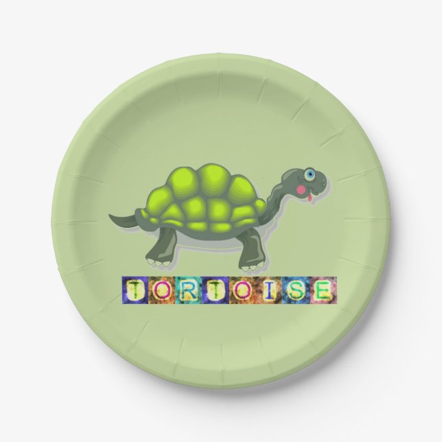 Schildkrötenpapier Pappteller (Vorderseite)