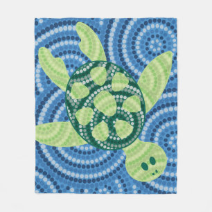Schildkrötenpunktmalerei Fleecedecke