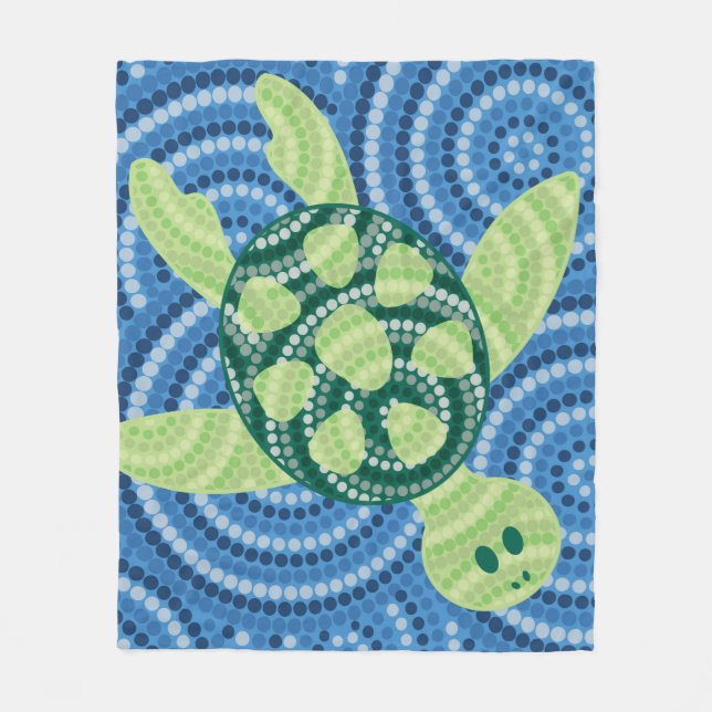 Schildkrötenpunktmalerei Fleecedecke (Vorderseite)