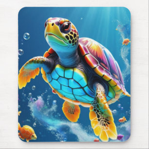Schildkrötenreise durch einen funkelnden Jelly-Oze Mousepad