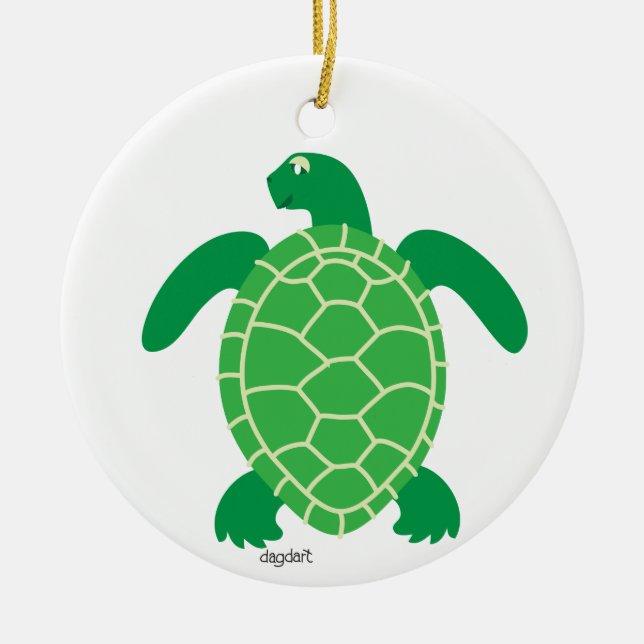 Schildkrötenschmuck Keramik Ornament (Vorne)