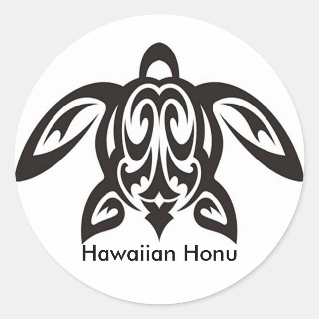 SchildkrötenSymbole Runder Aufkleber (Vorderseite)