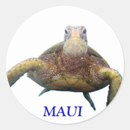 Schildkrötentruhe, MAUI Runder Aufkleber