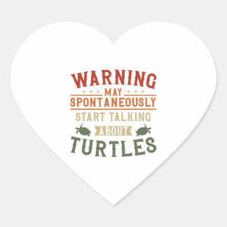 Schildkrötenwarnung Mai Herz-Aufkleber