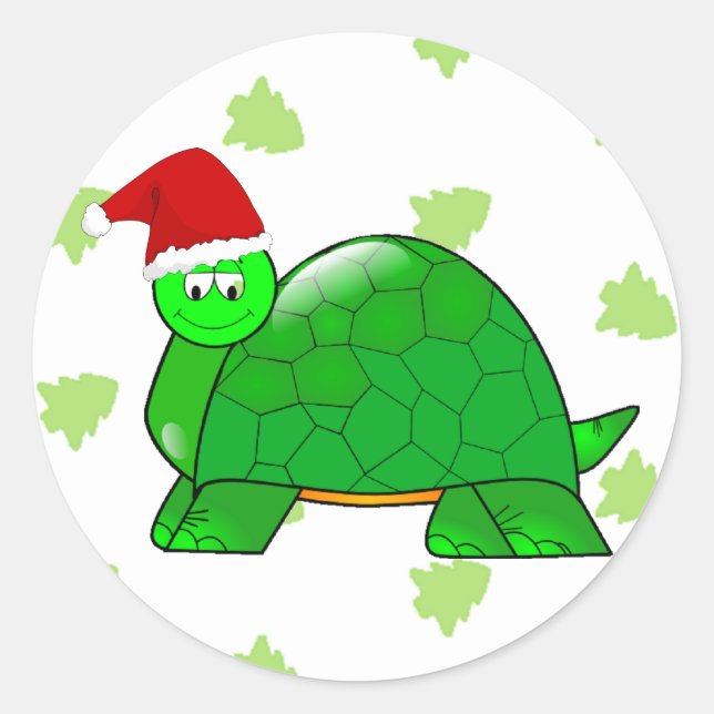 Schildkrötenweihsticker Runder Aufkleber (Vorderseite)