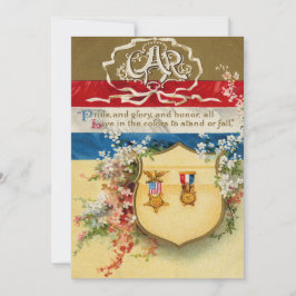 Schildmedaille der Großen Armee der Republik Blume Einladung