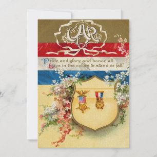 Schildmedaille der Großen Armee der Republik Blume Einladung