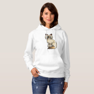 Schildpatt Birman / Ragdoll Süße Cartoon-Katze Hoodie