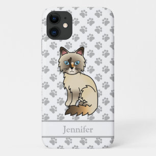 Schildpatt Birman / Ragdoll Süße Katze & Name Case-Mate iPhone Hülle