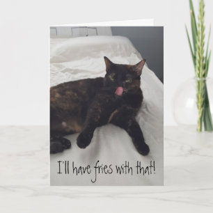 Schildpatt-Katz-Fritten-Einladungskarten zum Abend Einladung