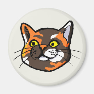 Schildpatt-Katze, die Kühlschrankmagnet zeichnet Magnet