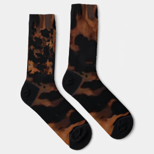 Schildpatt Nahtloses Muster, Chic Schildkrötenpanz Socken