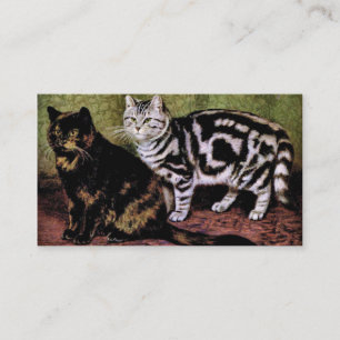 Schildpatt- und Silber-Tabby-Katzen Visitenkarte