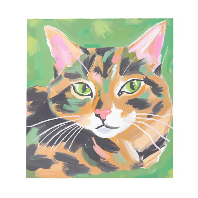 Schildpattkatze Notizblock (Vorderseite)